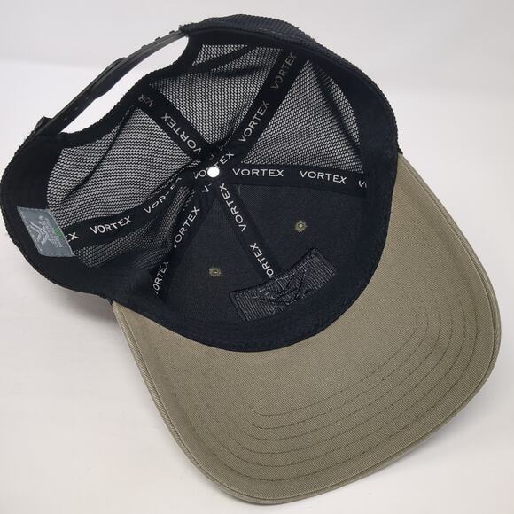 Vortex Snapback Trucker Cap Green One Size Adjustable Mesh Back 6 Panel - Picture 7 of 9